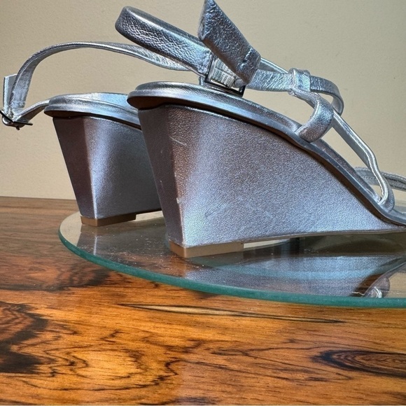 Caslon Paola Wedge Sandal in Silver metallic size 9.5 - Picture 12 of 16